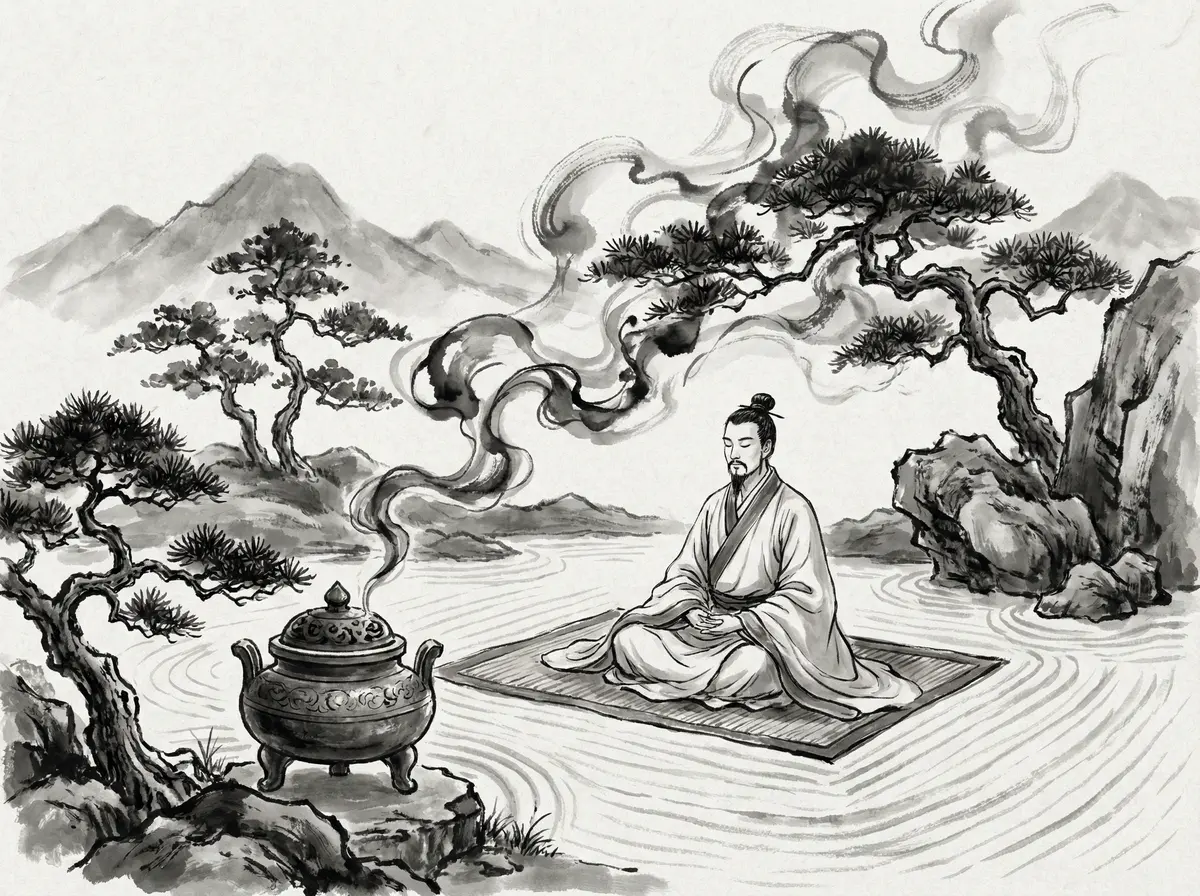 新葡京澳门娱乐城中的禅意空间水墨画